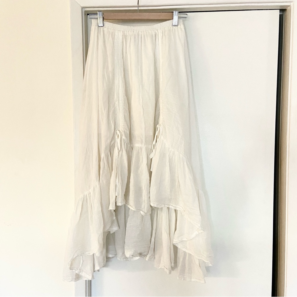 Princess Polly White Cotton Midi Skirt